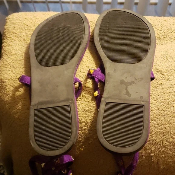 Purple Strappy Sandals - Picture 3 of 4